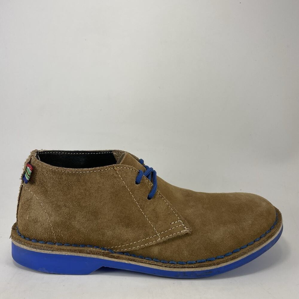 Veldskoen Heritage J-Bay Suede Leather Blue Sole Chukka Boots Womens Size 6.5
